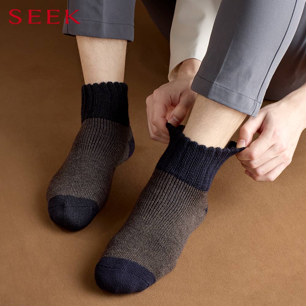 ルームソックス ウール混パイル スニーカー丈【SALE】